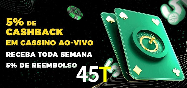 Promoções do cassino ao Vivo 45T